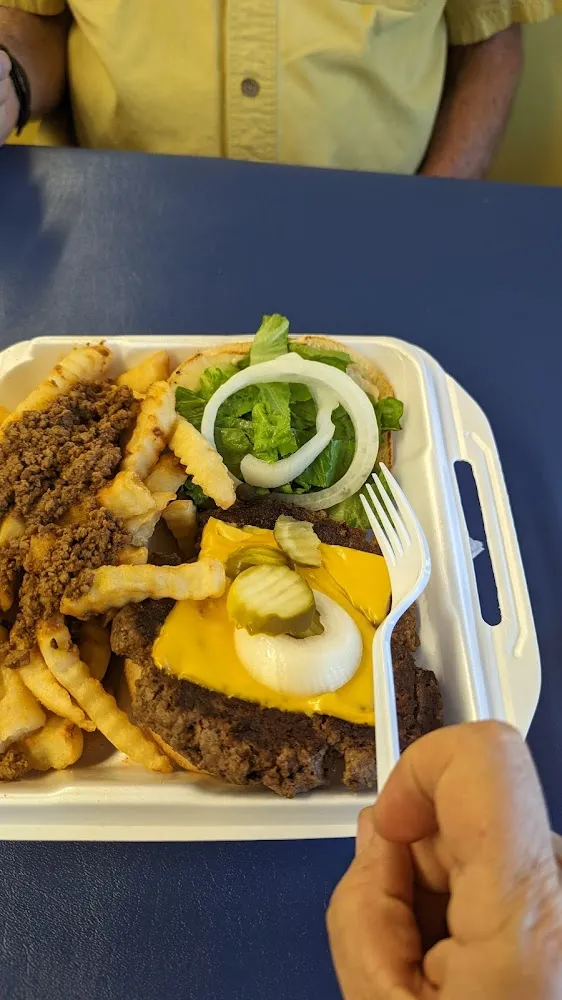 Hamburgers with a Side of Chili Fries